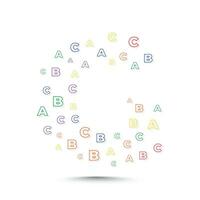 Alphabet logo design template with abc letters vector