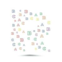 Alphabet logo design template with abc letters vector