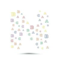 alfabeto logo diseño modelo con a B C letras vector