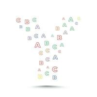 Alphabet logo design template with abc letters vector