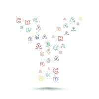 Alphabet logo design template with abc letters vector