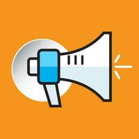Simple Flat Speaker Toa Megaphone Illustration Design vector