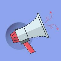Simple Flat Speaker Toa Megaphone Illustration Design vector