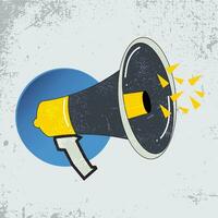 Simple Flat Retro Speaker Toa Megaphone Illustration Design vector