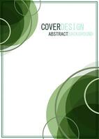 Green circles abstract vector on white background for advertising or presentation template