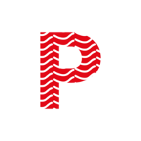 p brev logotyp eller p text logotyp och p ord logotyp design. png