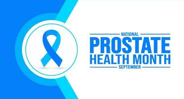 September is National Prostate Health Month background template. Holiday concept. background, banner, placard, card, and poster design template with text inscription and standard color. vector