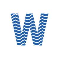 w brief logo of w tekst logo en w woord logo ontwerp. png