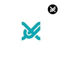 Letter XJ JX Monogram Logo Design vector