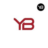 Letter YB Monogram Logo Design vector
