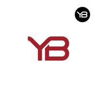 letra yb monograma logo diseño vector