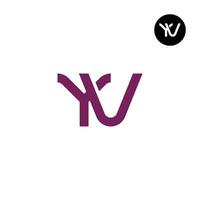 letra yv monograma logo diseño vector