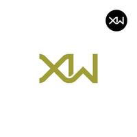 Letter XW Monogram Logo Design Simple vector