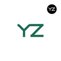 Letter YZ Monogram Logo Design vector