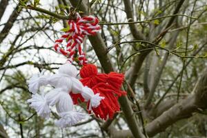 decoración tradicional martisor para el día de baba marta foto