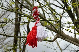 decoración tradicional martisor para el día de baba marta foto