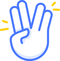 the spocker hand emoji sticker icon png