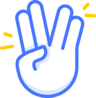 de spocker hand- emoji sticker icoon png