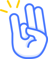 das Schocker Hand Emoji Aufkleber Symbol png