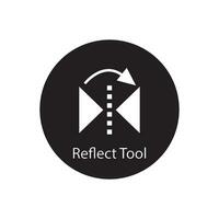 reflejar herramienta icono vector