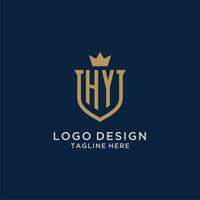 hy inicial proteger corona logo vector