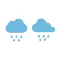 Rain Icon in trendy flat style. Cloud rain symbol for your website design, logo, app, UI, and UX. Modern forecast storm sign. Weather, internet concept. vector