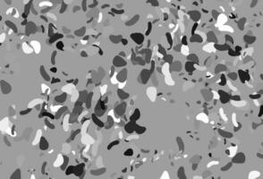 Fondo de vector gris plateado claro con formas abstractas.