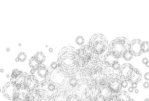 Light Silver, Gray vector background with bubbles.