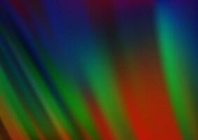 multicolor oscuro, patrón de vector de arco iris con cintas dobladas.