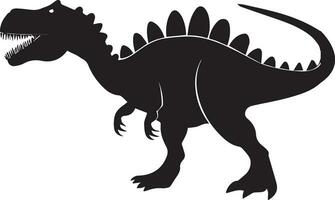 Dinosaur vector silhouette illustration black color