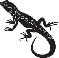 Lizard vector silhouette illustration black color