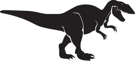 dinosaurio vector silueta ilustración negro color