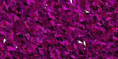 Dark Pink vector backdrop with triangles, lines.