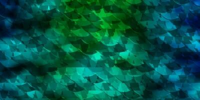 Light Blue, Green vector layout with lines, triangles.