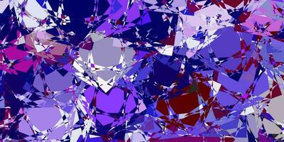 Light Pink, Blue vector texture with random triangles.