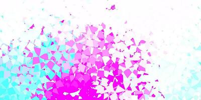 Light pink, blue vector pattern with polygonal shapes.