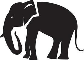 Elephant vector silhouette illustration