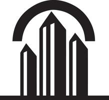 Building logo vector silhouette illustration