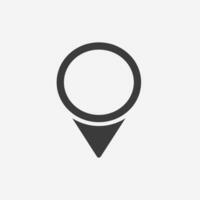 location icon vector. pin, point, map, pin marker, map pointer symbol sign vector