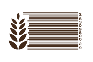 marrón cereales, ecología código de barras, aislado en antecedentes png