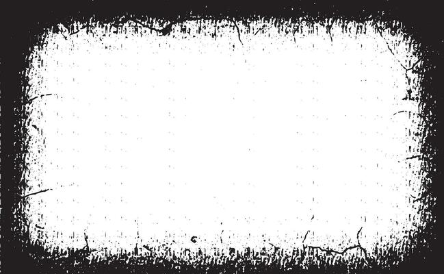 a black and white square frame with cracks on it, grunge border, grunge frame grungy, abstract