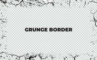 grunge frontera con negro y blanco texto, grunge borde, grunge marco sucio, resumen vector