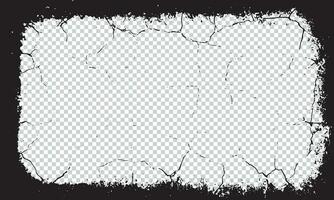 grunge frame with black paint on white background vector