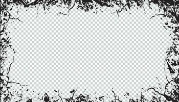 grunge frame with black and white paint vector