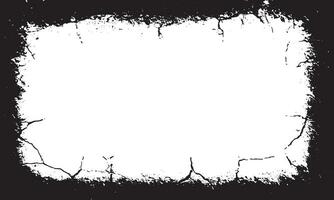 grunge frame with black and white paint vector