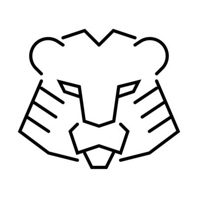 tiger icon, sign, symbol in line style