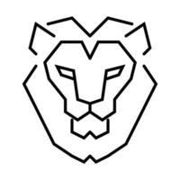 lion icon, symbol, sign line style vector