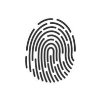 Fingerprint icon vector. Linear style sign for mobile concept and web design. vector