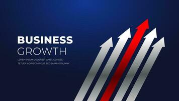 arrows of business sale growth dark blue background vector