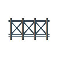 wooden gates and fences design vector